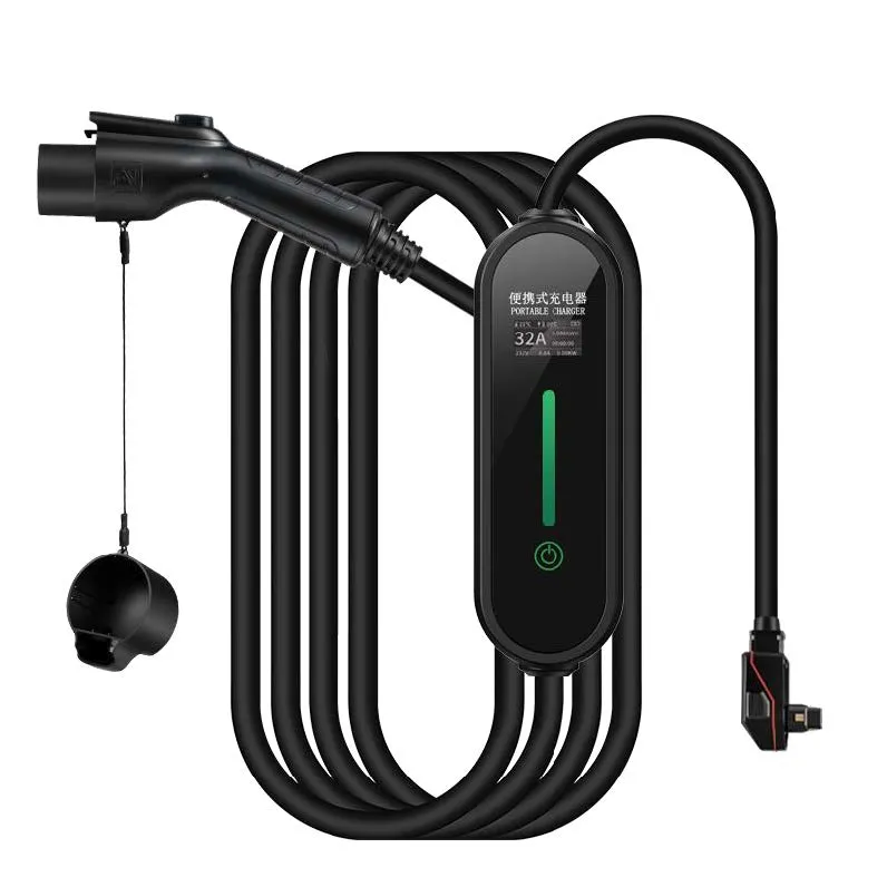 GB/T AC 220V 7kw EV Charger 8A-32A Adjustable Electric Vehicle Charging Station