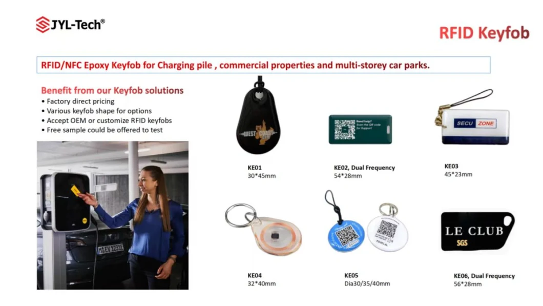 Passive Logo Printing Contactless Ntag216 RFID Charge Card for Electric Vehicle Charging Infrastructure