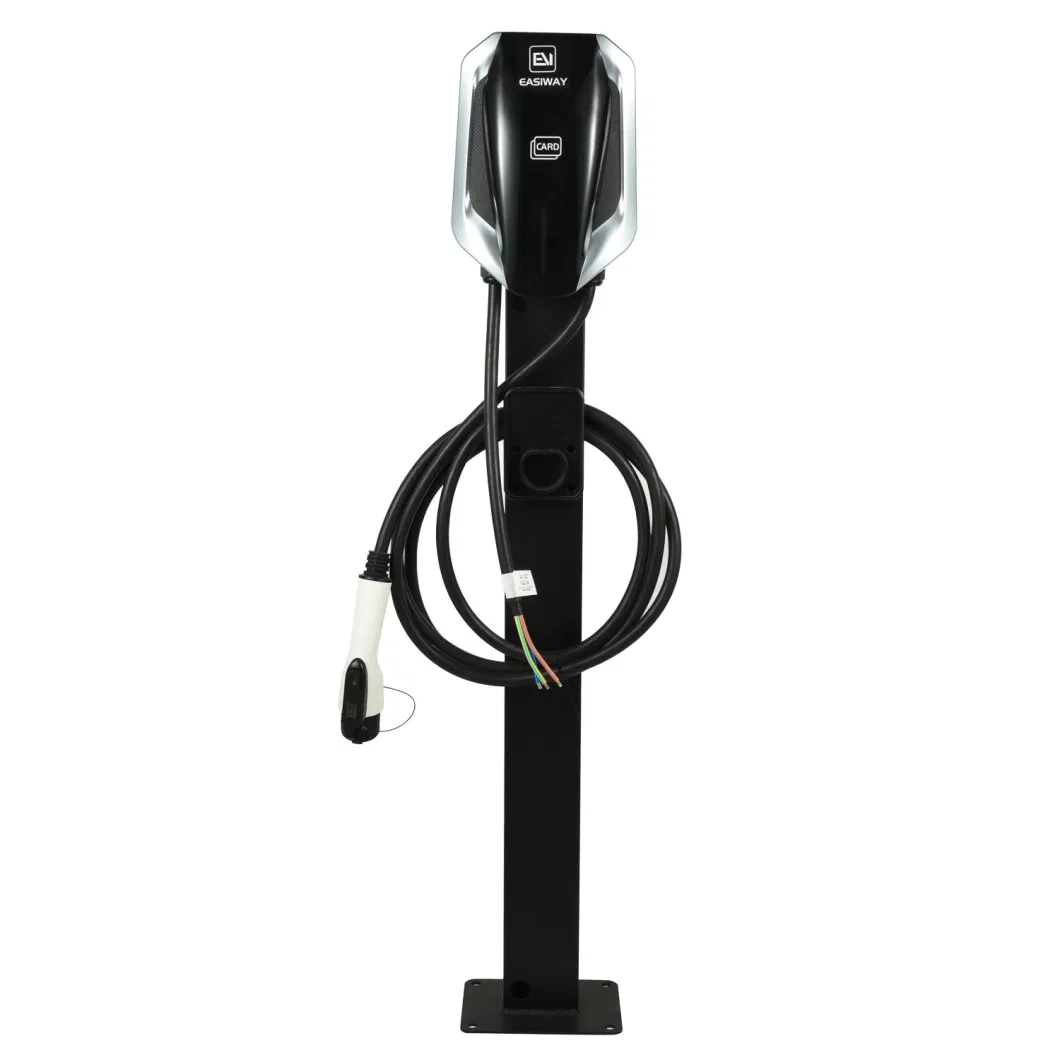 AC 240V 32A 40A 48A RFID Indicator Light EV Charger Home Wallbox Electric Car Charging Station
