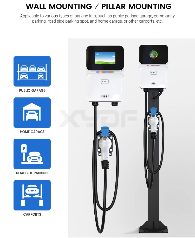 Competitive Price Xydf Gbt Chademo 7kw Type1 Type2 Wall Mounted Car EV Wall Box Home Charging Station for Electric Vehicle