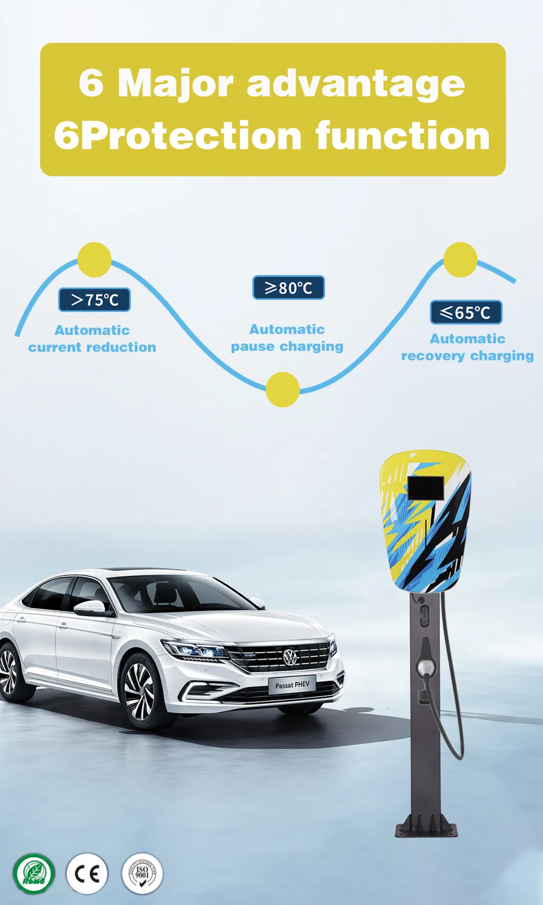 Ee S&T Manufacturer OEM Ocpp 1.6j Floor-Type Mode 3 11kw Fast EV Charger Pile 32A 3 Phase EV Charging Station with RFID Card