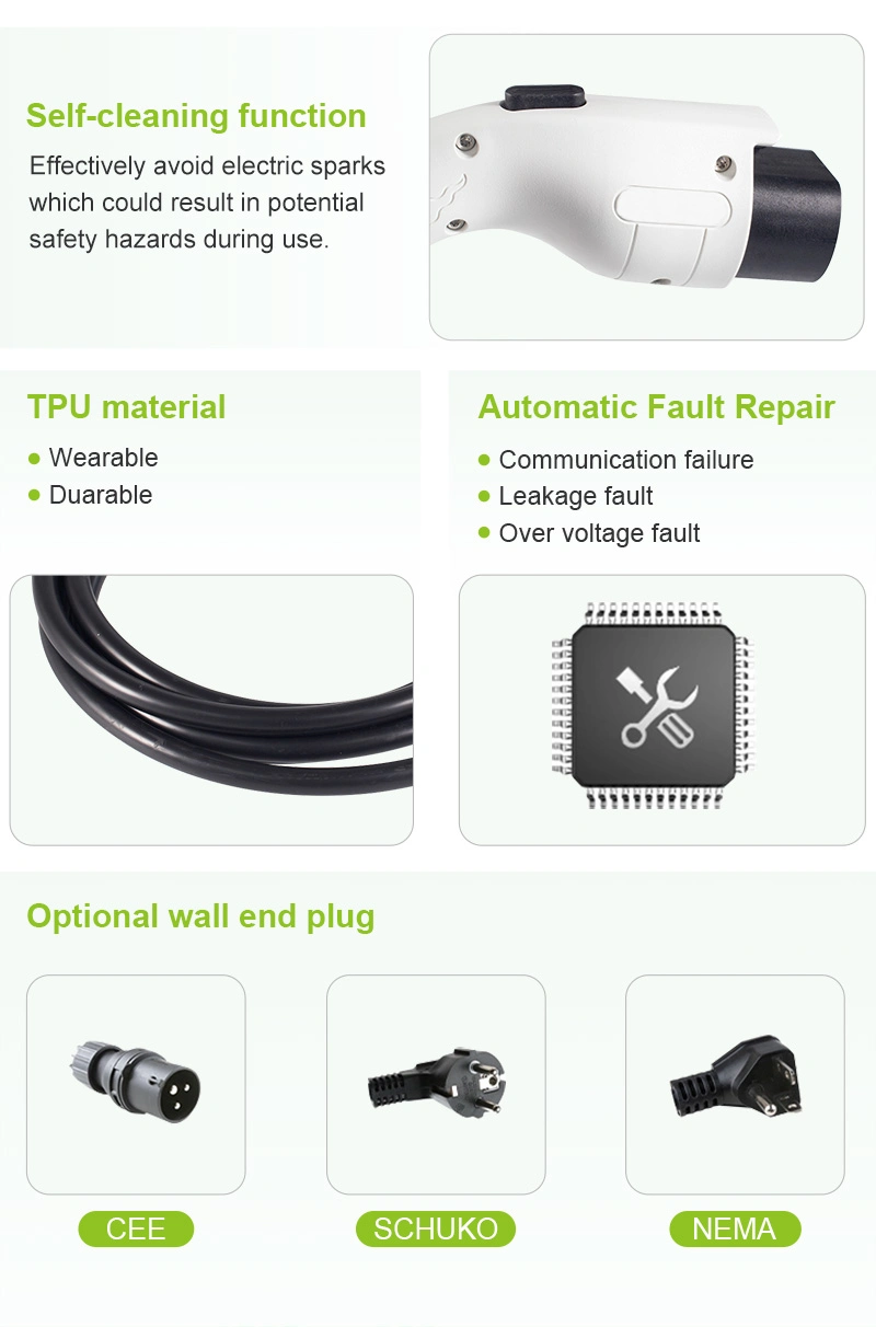 Electric Car Station Level 2 EV Car Charging Cable 32A 240V Portable Home Use EV Charger