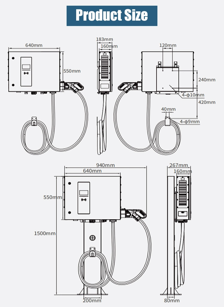 30kw Gbt EV Charger Chinese DC Fast Charging for Home and Business