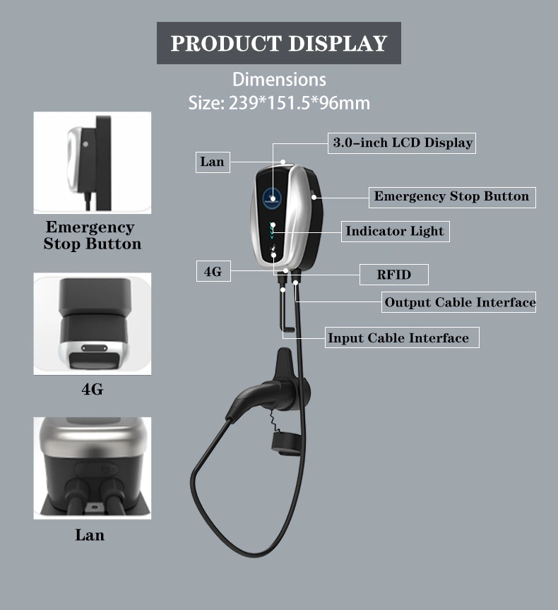 Electric EV Charger Manufacturer GB/T 32A APP Credic Card Type C Evse Charger