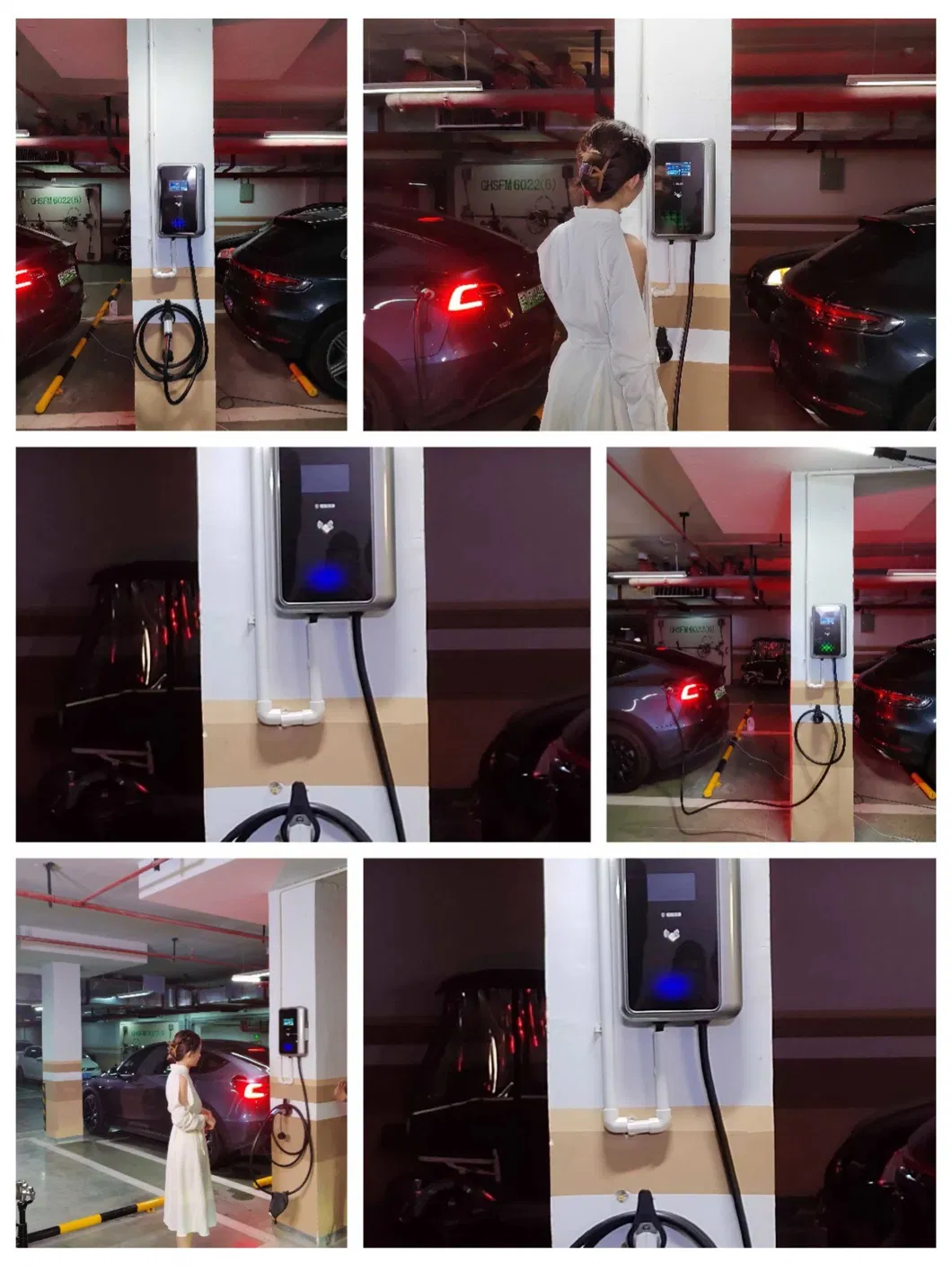 Vechnel WiFi Ocpp1.6j RS-485 CE RoHS Reach Listed Fast Charging7kw 11kw 22kw Wall Box IEC Standard Electric Car Charger Type 2 EV Charging Station