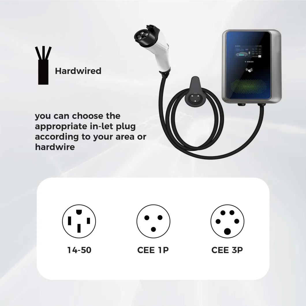 Vechnel WiFi Ocpp1.6j RS-485 CE RoHS Reach Listed Fast Charging7kw 11kw 22kw Wall Box IEC Standard Electric Car Charger Type 2 EV Charging Station