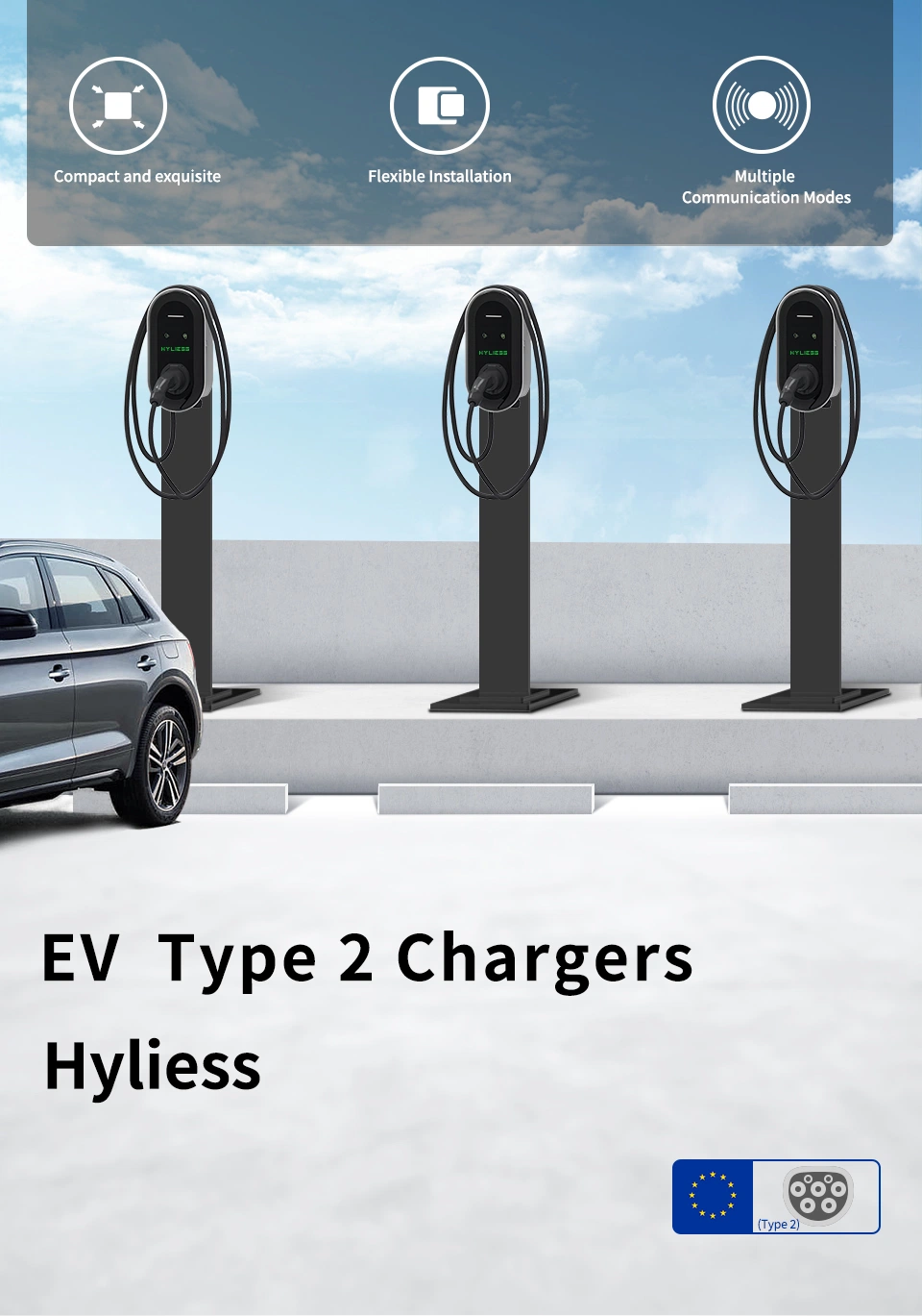 7kw High Efficiency EV Charging Stations Home Adaptor for Electric Cars