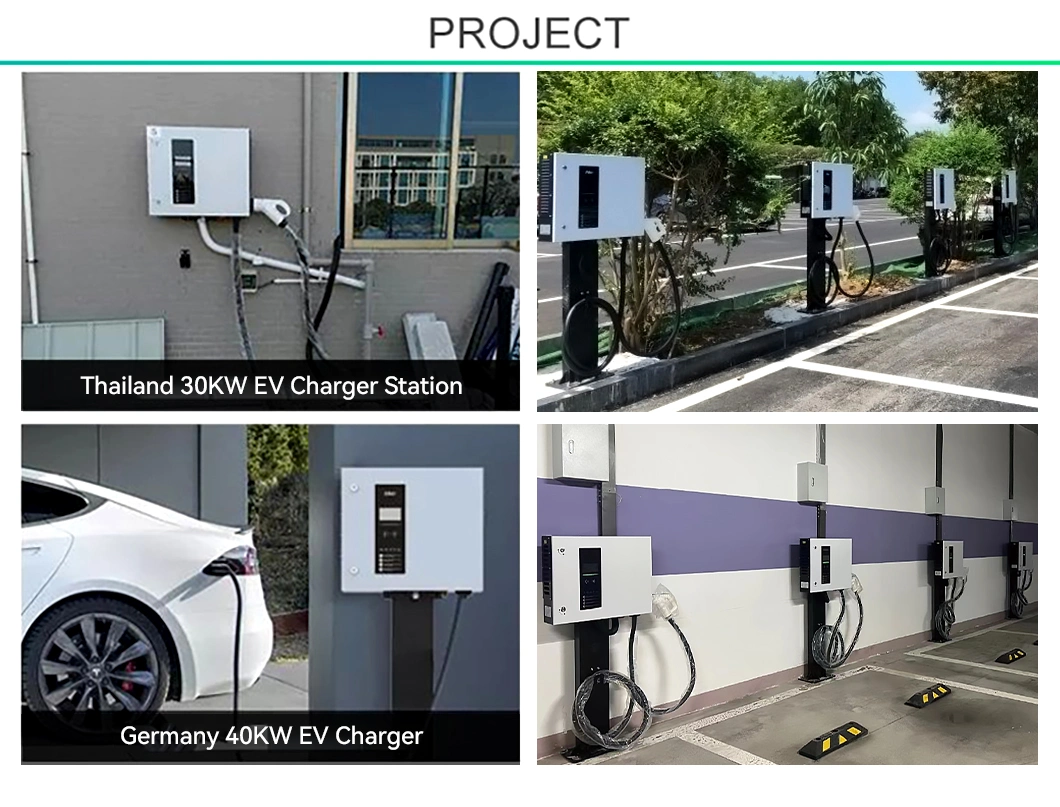 CE Approved Public Charging ISO15118 Support DC EV Fast Charging Power and Temperature Display Wall Box