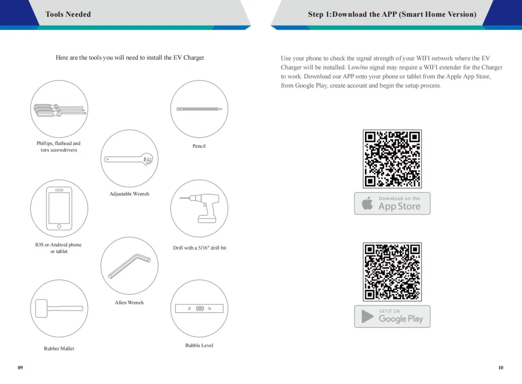 Home Use EV Charger From 7.6kw to 11.5kw at 240VAC Easy Installation with Brackets