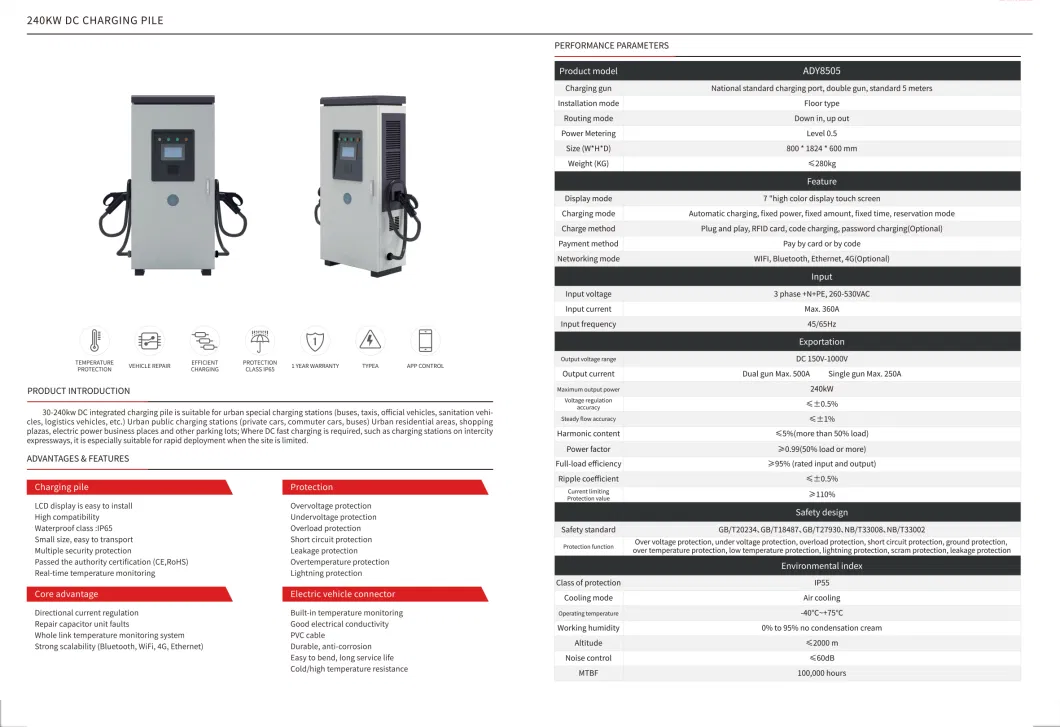 Ee S&T Hot Sales Infrastructure Floor Standing CCS 2 Car-End Plug 120kw Charging Station DC Fast EV Charger Pile Ocpp Support