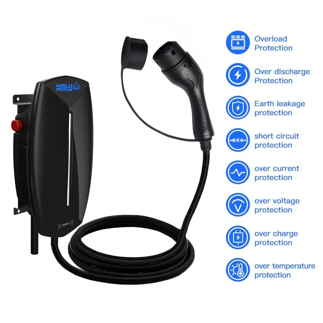 Type2 Home Wall-Mounted EV Fast Charger EV Fast Charger Type2 Wallbox EV Charging Station