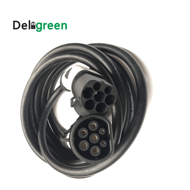 16A Type2 to Type2 Electrical Plugs and Sockets 240V EV Charger Cable