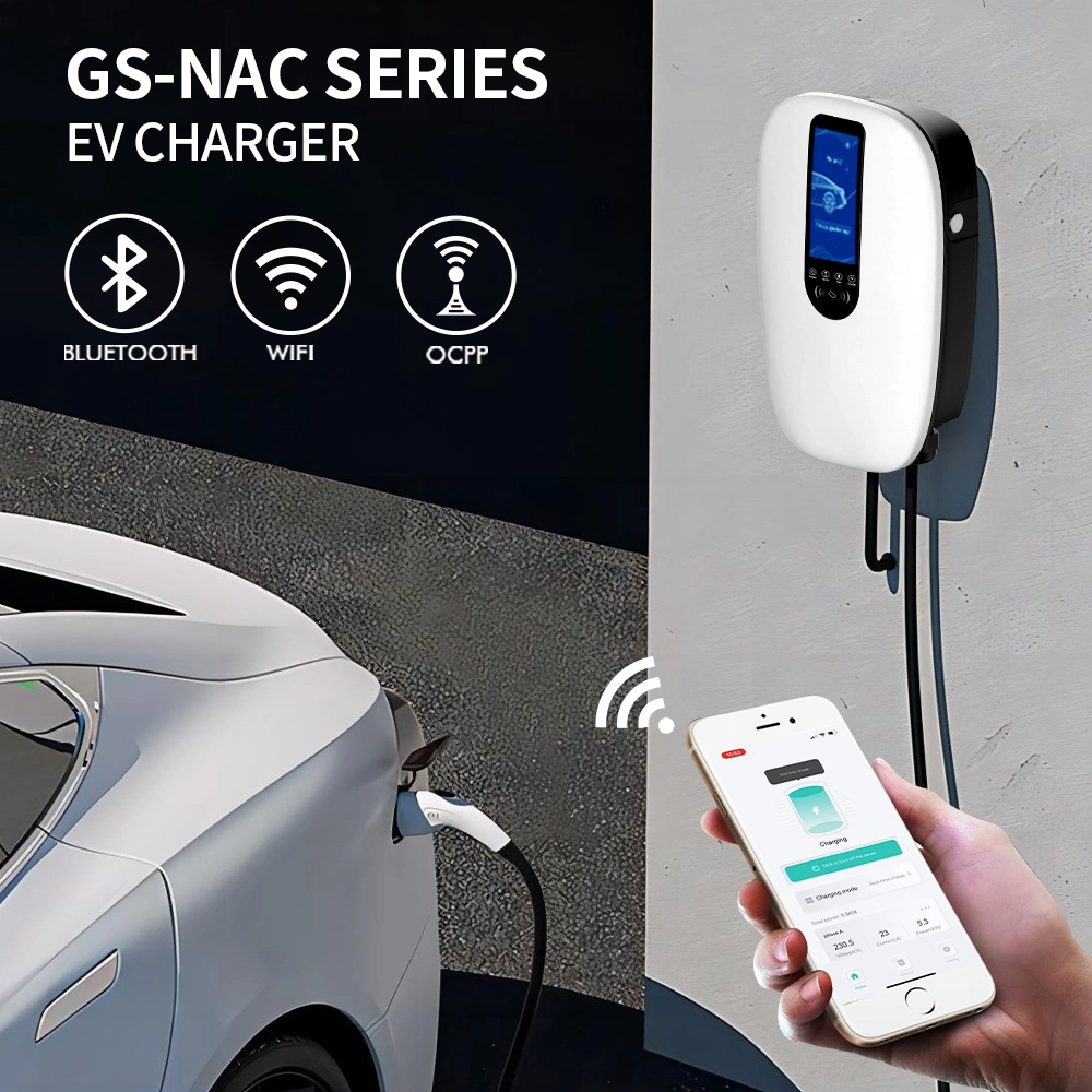 Gbt Chinese EV Charger 32A 7kw with RFID Card and APP