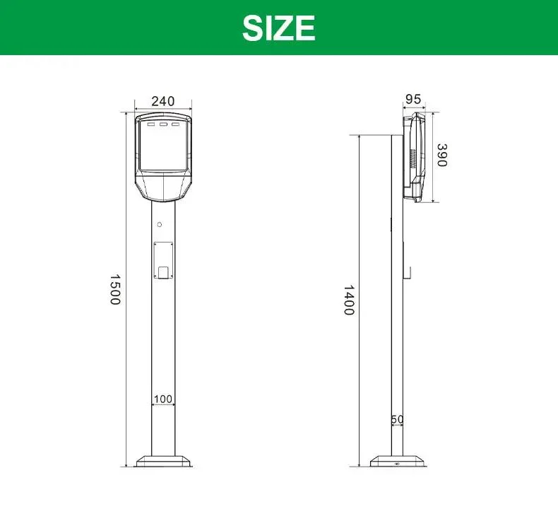 Chinese Factory Wholesale Best Sale Floor Mounted Electric Vehicle AC EV Fast Charging Pile Station