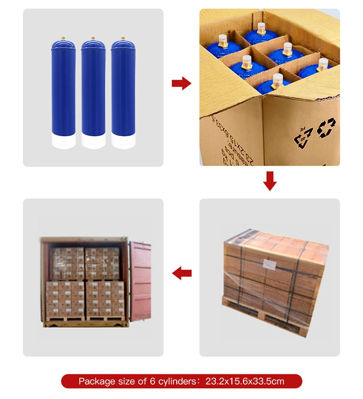 Bmax OEM Manufacturer High Quality 0.95L Volume 580g N2o Nitrous Oxide Gas Whipped Cream Cream Chargers