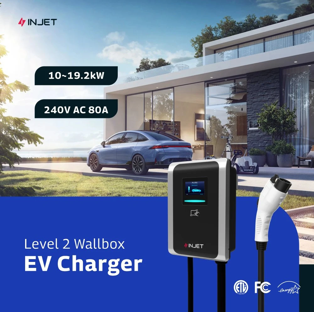 Ocpp 1.6j UL FCC Energy Star Wallbox EV Charging Station Wallbox Type 1 Type 2 Wall-Mounted Electric Car Charging Stations AC EV Charger