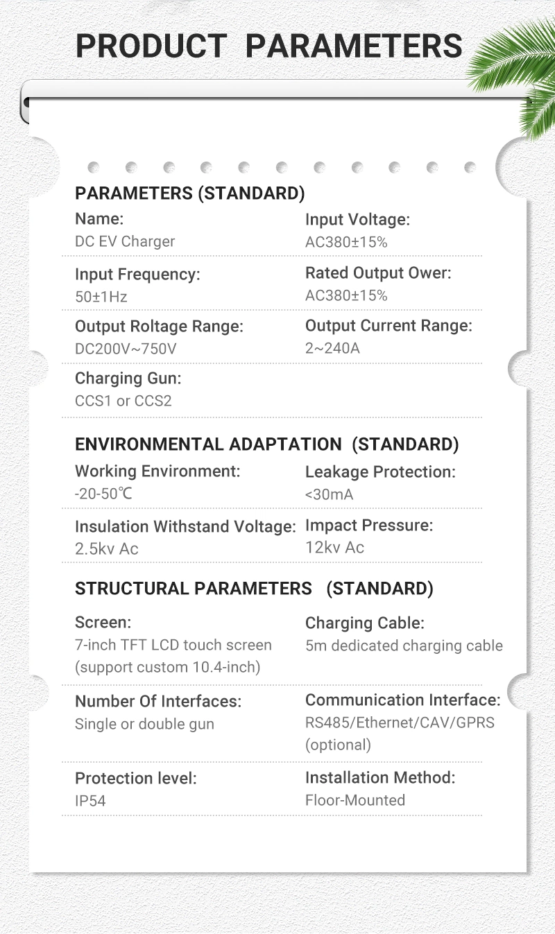 Industrial Commercial Fast DC Electric Car Charging Station Level 3 60kw EV DC Charger with Screen Display