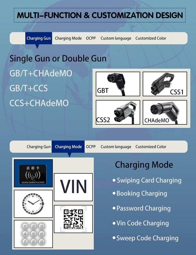 EV Charger Factory Manufacturer Ocpp Mennekes Type 2 3 Phase 60kw Wallbox Electric Charging Station EV Car Charger