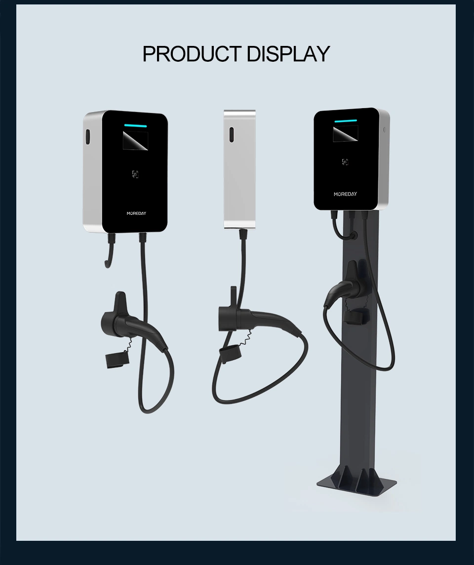 WiFi APP 32A Control EV Charging Station Portable Electric Vehicle Car Charger Evse Wallbox Wallmount 7kw Type2 Cable