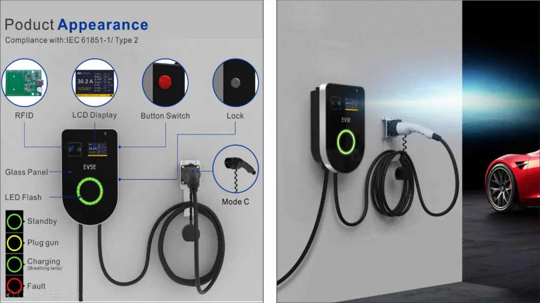 Byd Smart Wall Mounted EV Charger Electric Car Charger