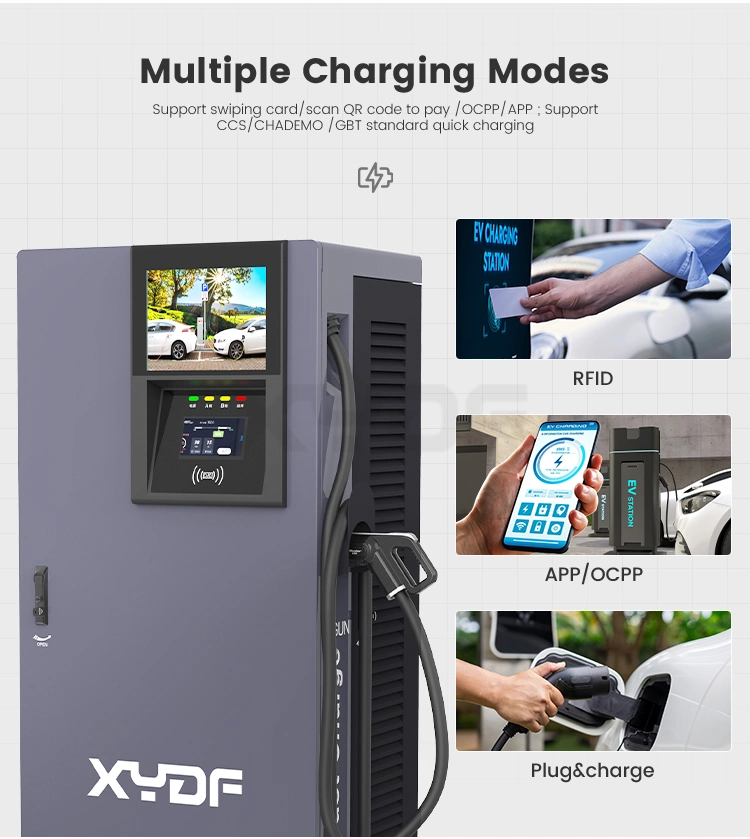 Xydf Best Selling Gbt, CCS1, CCS2, Chademo DC EV Charger 60kw 80kw Ground-Mounted Fast EV Charging Station