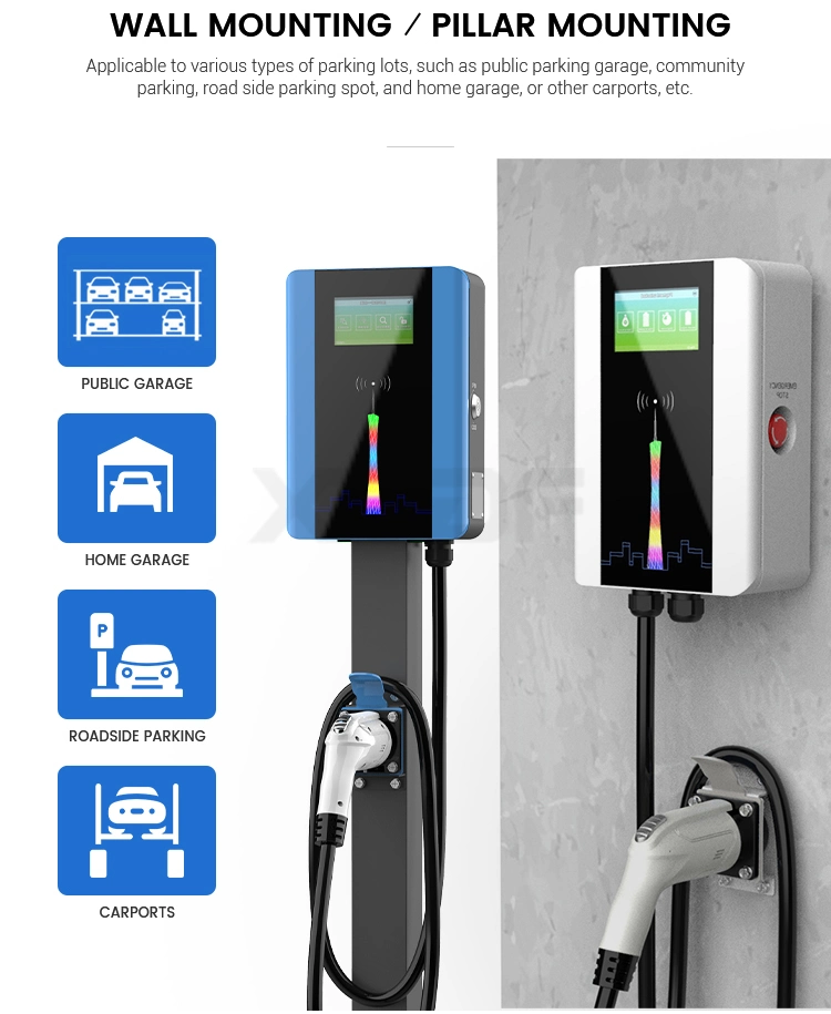 Xydf High Quality CE/TUV/Type1/Type2/Gbt Wallbox Wall-Mounted AC Charging Stations Evse Electric Car Charging Station EV Charger
