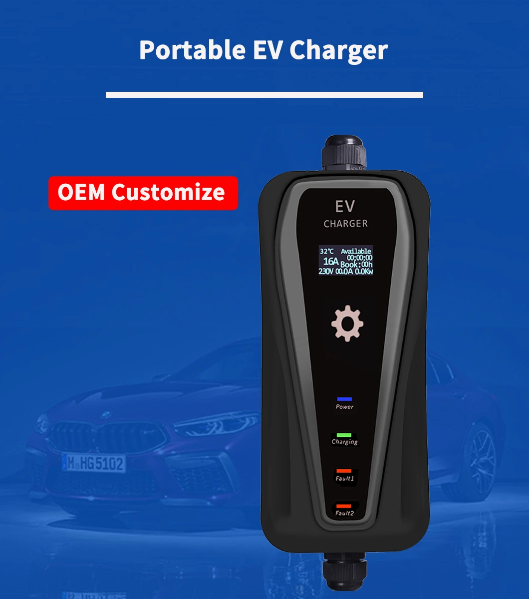 16A Gbt/Type1 220V Mobile Electric Vehicle Charging Portable EV Car Charger