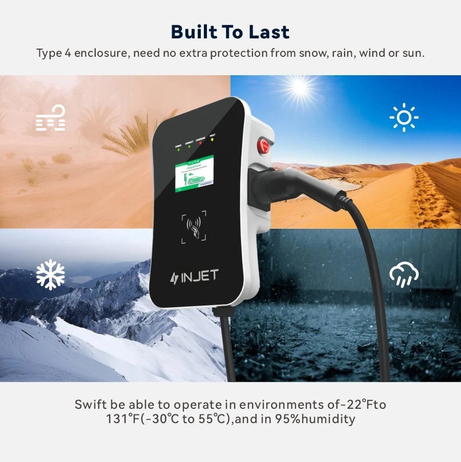Weeyu 32A 3phase Evse Electric Vehicle Wallbox EV Home Charger IEC62196-2 Wallbox EV Charger Level 2 with Type 2 Socket