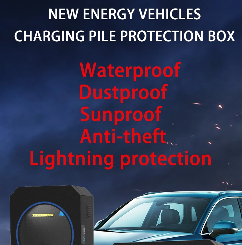 EV Charger Station Protection Box Wall Mounted Waterproof Security Home Electrical Vehicle EV Charger Enclosure