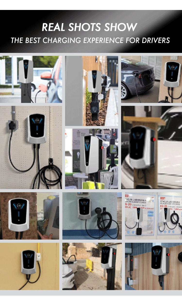 7kw 11kw 22kw 16A Compact and Portable EV Charger with 4.5m Cable Electric Vehicle Charging Wallbox EV Charger