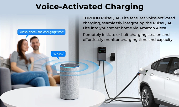 Topdon Factory Manufacturer Pulseq AC Lite 22kw 11kw 7kw 16A 32AMP Single 3 Phase Level 2 Fast Charging Smart Wall Mounted Electric Car Type2 EV Charger Station