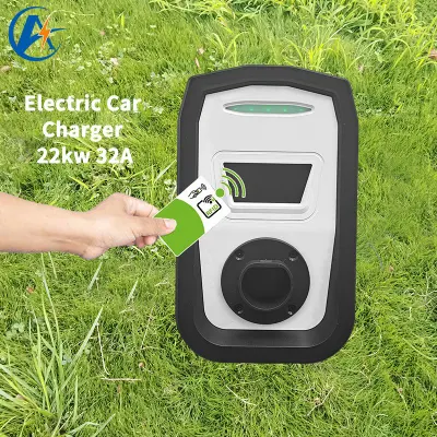  Cargador de coche para vehículos eléctricos 22kw 32A AC EV Estación de carga Con RFID