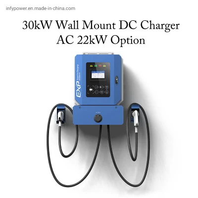  CCS2 Estación de carga 30kw Wallbox DC cargador EV Chademo GB/T Compatible Ocpp 1.6J