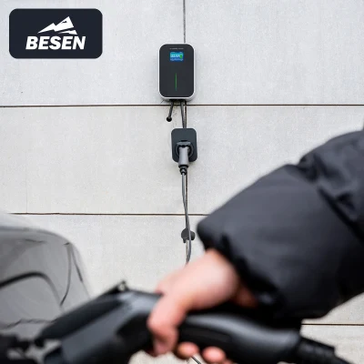 Besen Distribution CE TUV cuadro de pared 16A 32A listado RoHS 7kW 11kW 22kw Tipo 1 Tipo 2 montaje en pared AC Estación de carga EV Cargador de vehículo eléctrico