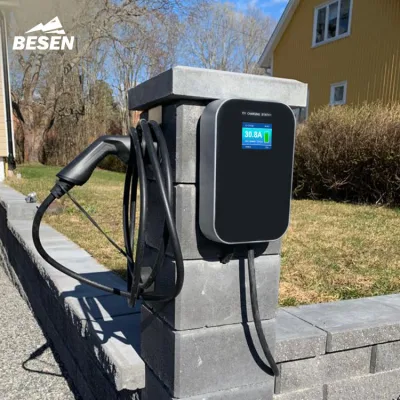  Venta de fábrica Besen 32amp 7kw IP66 uso en casa Smart EV Wallbox Type1 Type2 nivel 2 carga de carga de coche para vehículos eléctricos Estación