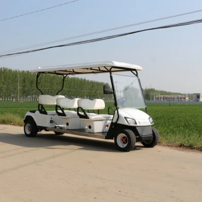 China fabricante de la parte superior de 3 filas de asiento 6 cochecito de golf eléctrico