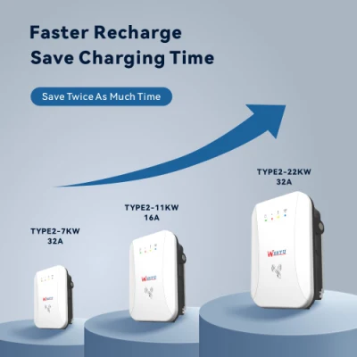 Weeyu 7kw tipo 10kw1 UL EV Estación de carga para vehículo eléctrico con FCC cULus SAE J1772 Wallbox certificado EV de la estación de carga