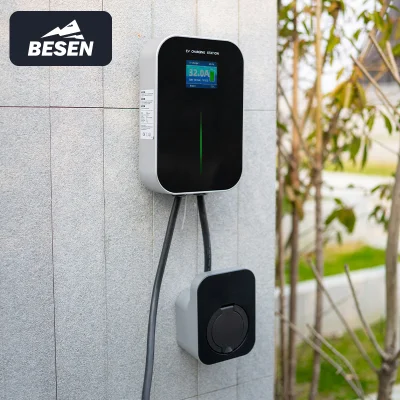Besen Distribution CE TUV cuadro de pared 16A 32A listado RoHS 7kW 11kW 22kw Tipo 1 Tipo 2 montaje en pared AC Estación de carga EV Cargador de vehículo eléctrico