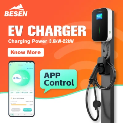 Besen EVSE Smart EV Wallbox 3phase 380V 22kw Tipo 2 APP Móvil vehículo eléctrico rápido Cargador de coche Estación de carga