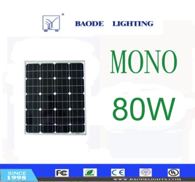  80W Venta en caliente Mono Solar módulo célula para carga Batería