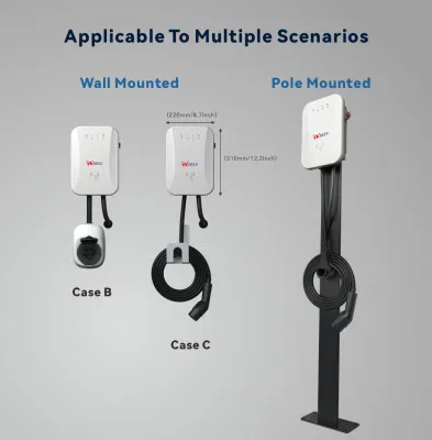 Weeyu 7kw tipo 10kw1 UL EV Estación de carga para vehículo eléctrico con FCC cULus SAE J1772 Wallbox certificado EV de la estación de carga