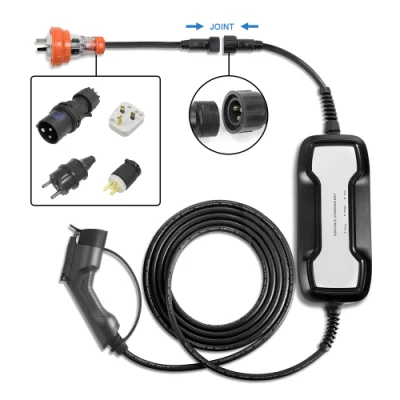 10Un cargador portátil de Verificación de cargador del vehículo eléctrico con enchufe tipo 1 estándar de salida de la UA