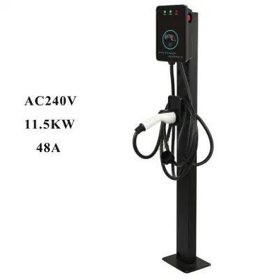 Type1 48A 11,5kw Cargador RFID EV AC 240V Luz indicadora Estación de carga de vehículos eléctricos