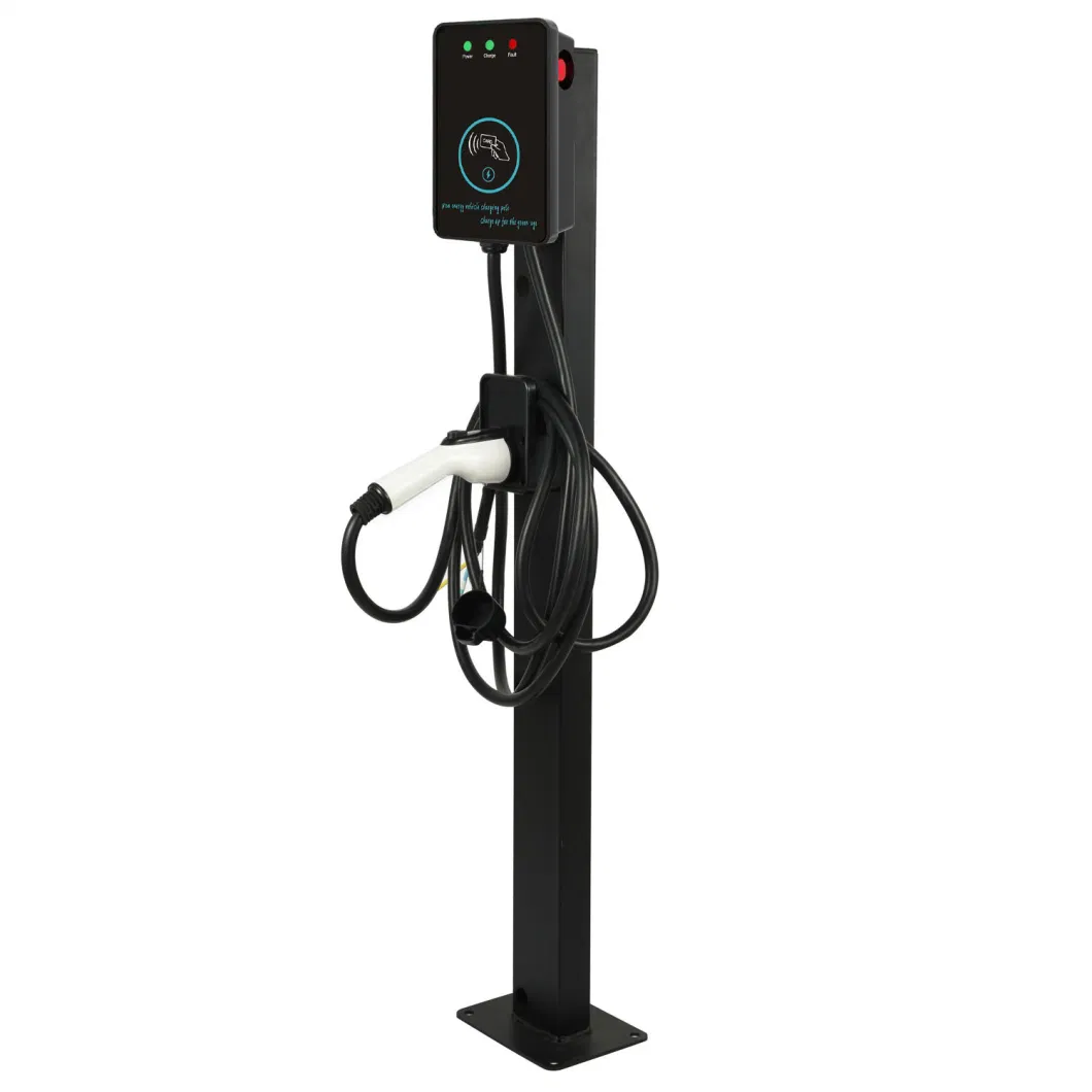 AC 240V 40A 9.6kw RFID Indicator Light EV Charger Electric Vehicle Home Charging Station Point