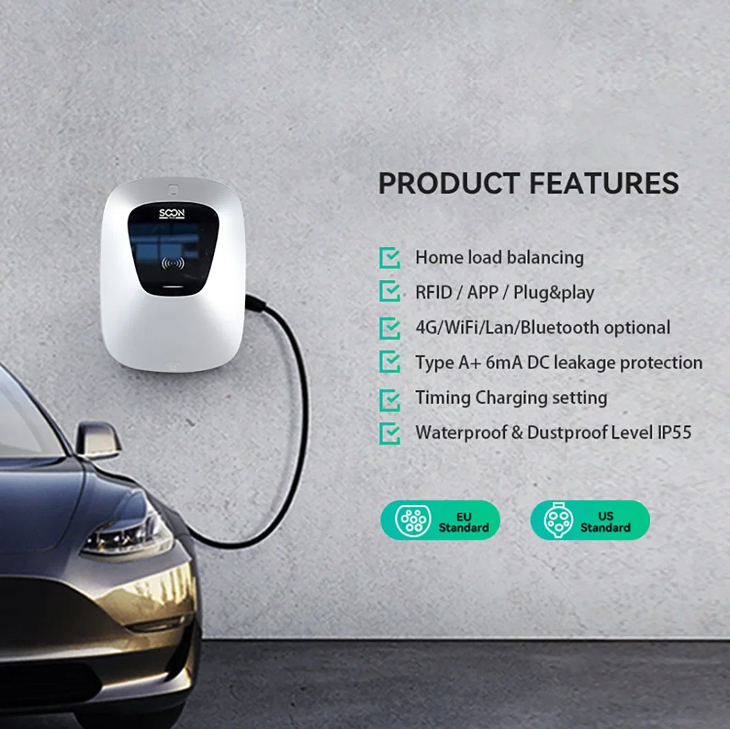 China EV Manufacture AC Wallbox EV Charger 22kw China Factory Electrc Car Charger