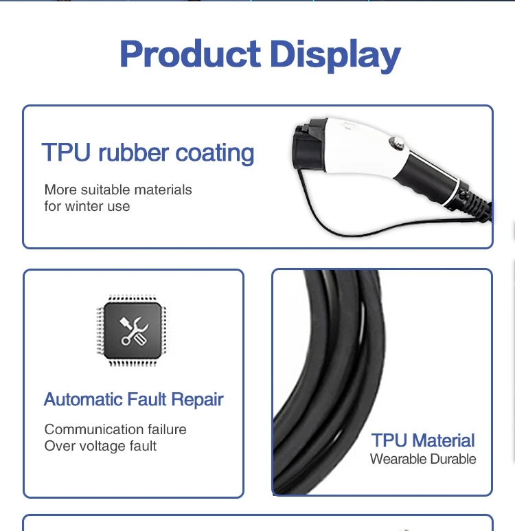 7kw Wallbox Level 2 Electric Vehicle Smart Charger - WiFi, 1 Phase, - 5m Cable -FCC Certified