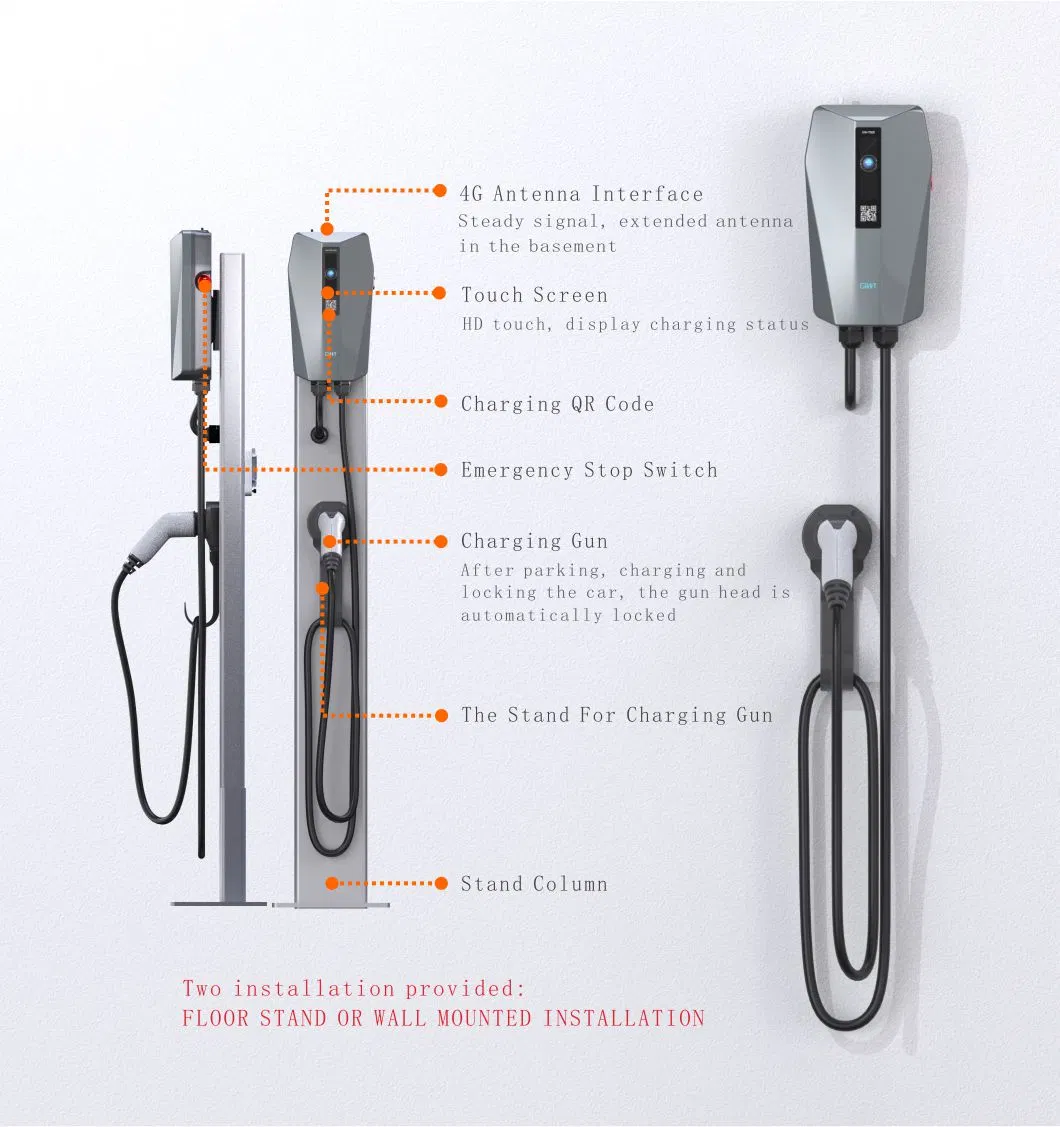 Good Quality Manufacturers 7kw GB/T Plug Wallbox Electric Vehicle Car EV Charger 220V EV Charging Station