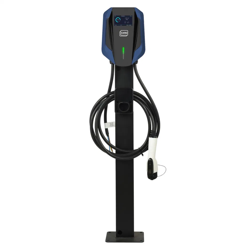 Us Standard EV Charger AC 240V/32A/7.6kw Electric Vehicle Charging Station Display Screen