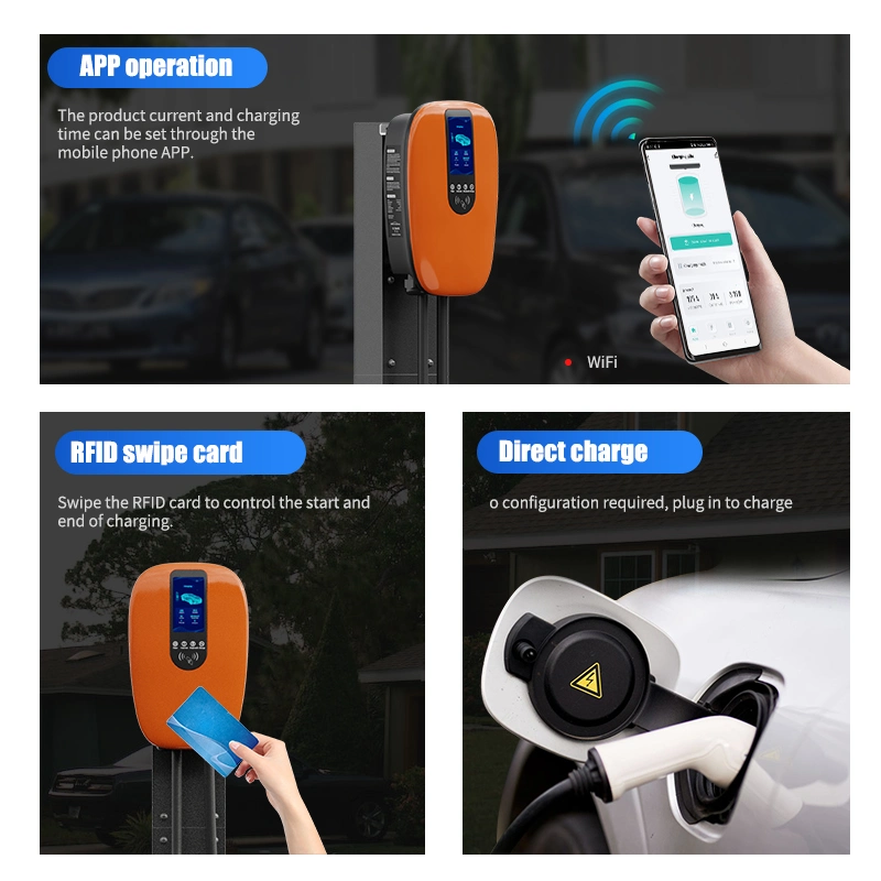 7 Kw Electric Vehicle AC Charging Wall Box for EV Car