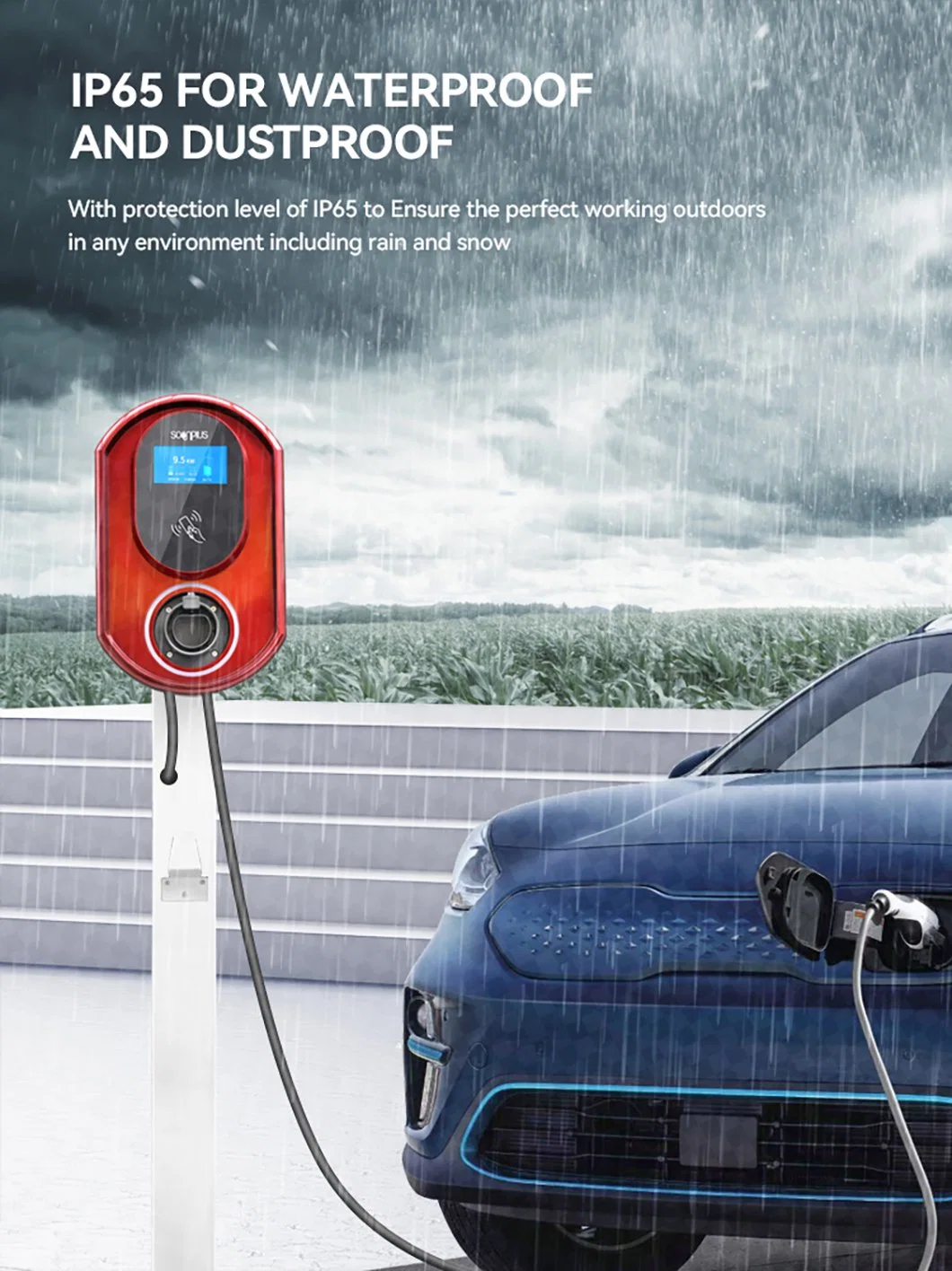 OEM ODM Electric Car Solar EV Charger 11/22kw